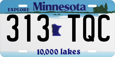 MN license plate 313TQC
