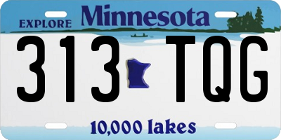 MN license plate 313TQG