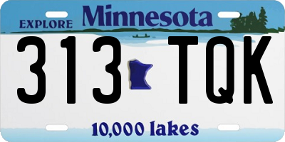 MN license plate 313TQK