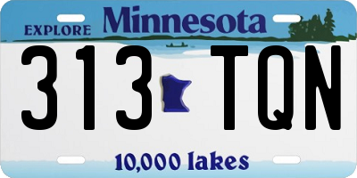 MN license plate 313TQN