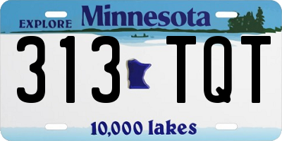 MN license plate 313TQT