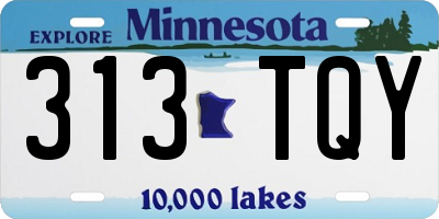 MN license plate 313TQY