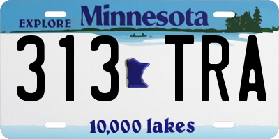 MN license plate 313TRA