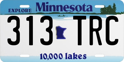 MN license plate 313TRC
