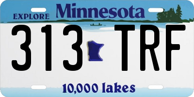 MN license plate 313TRF