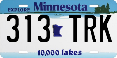 MN license plate 313TRK