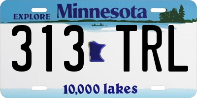 MN license plate 313TRL