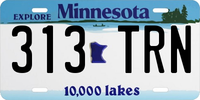 MN license plate 313TRN