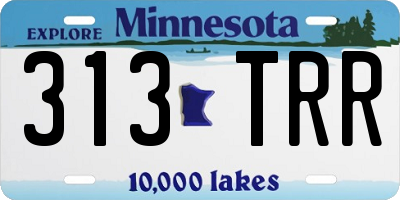 MN license plate 313TRR