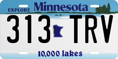 MN license plate 313TRV