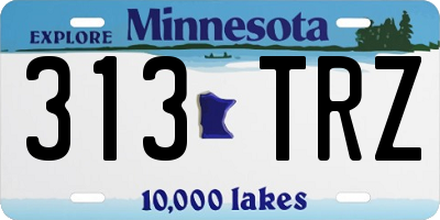 MN license plate 313TRZ