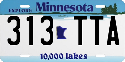MN license plate 313TTA