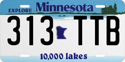 MN license plate 313TTB