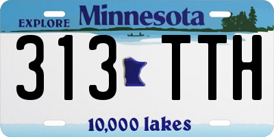 MN license plate 313TTH