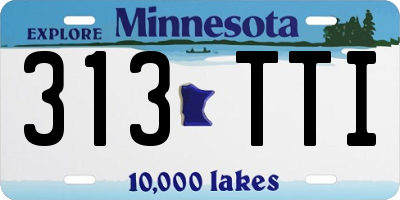 MN license plate 313TTI