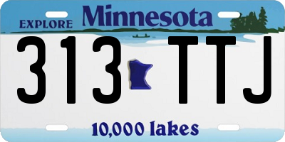 MN license plate 313TTJ