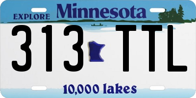 MN license plate 313TTL
