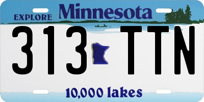 MN license plate 313TTN