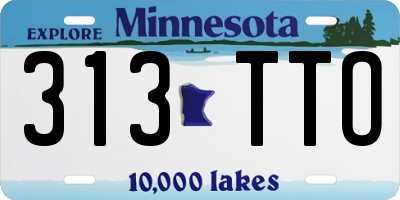 MN license plate 313TTO