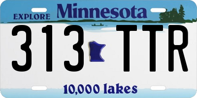 MN license plate 313TTR