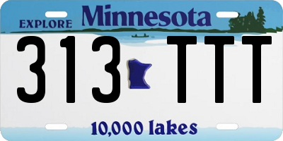 MN license plate 313TTT
