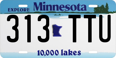 MN license plate 313TTU