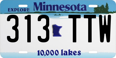 MN license plate 313TTW
