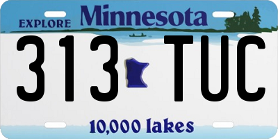 MN license plate 313TUC