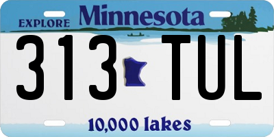 MN license plate 313TUL