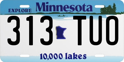 MN license plate 313TUO