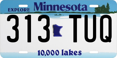 MN license plate 313TUQ