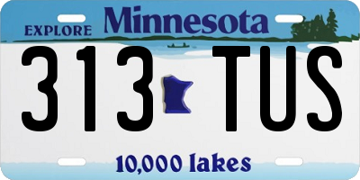 MN license plate 313TUS