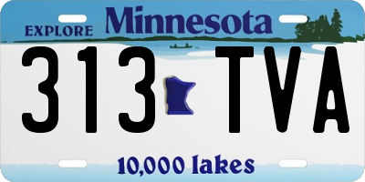 MN license plate 313TVA