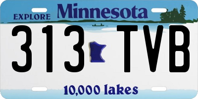 MN license plate 313TVB