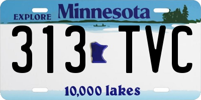 MN license plate 313TVC