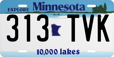 MN license plate 313TVK
