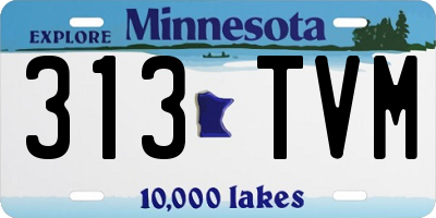 MN license plate 313TVM