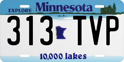 MN license plate 313TVP