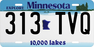 MN license plate 313TVQ