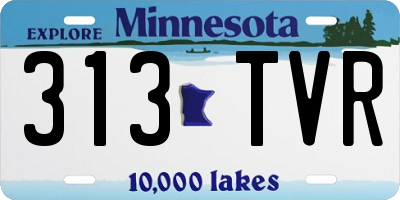 MN license plate 313TVR
