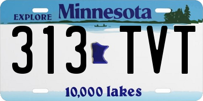 MN license plate 313TVT