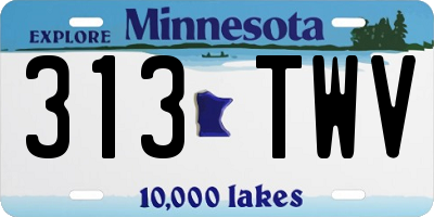 MN license plate 313TWV