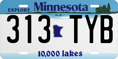 MN license plate 313TYB