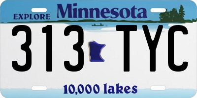 MN license plate 313TYC