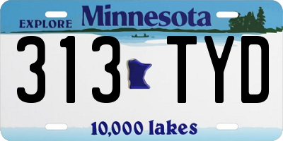 MN license plate 313TYD
