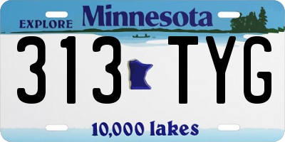 MN license plate 313TYG