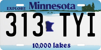 MN license plate 313TYI