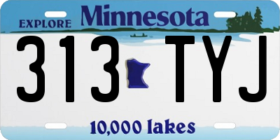 MN license plate 313TYJ