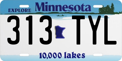 MN license plate 313TYL
