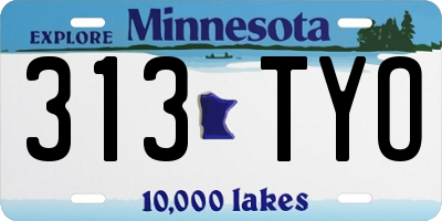 MN license plate 313TYO